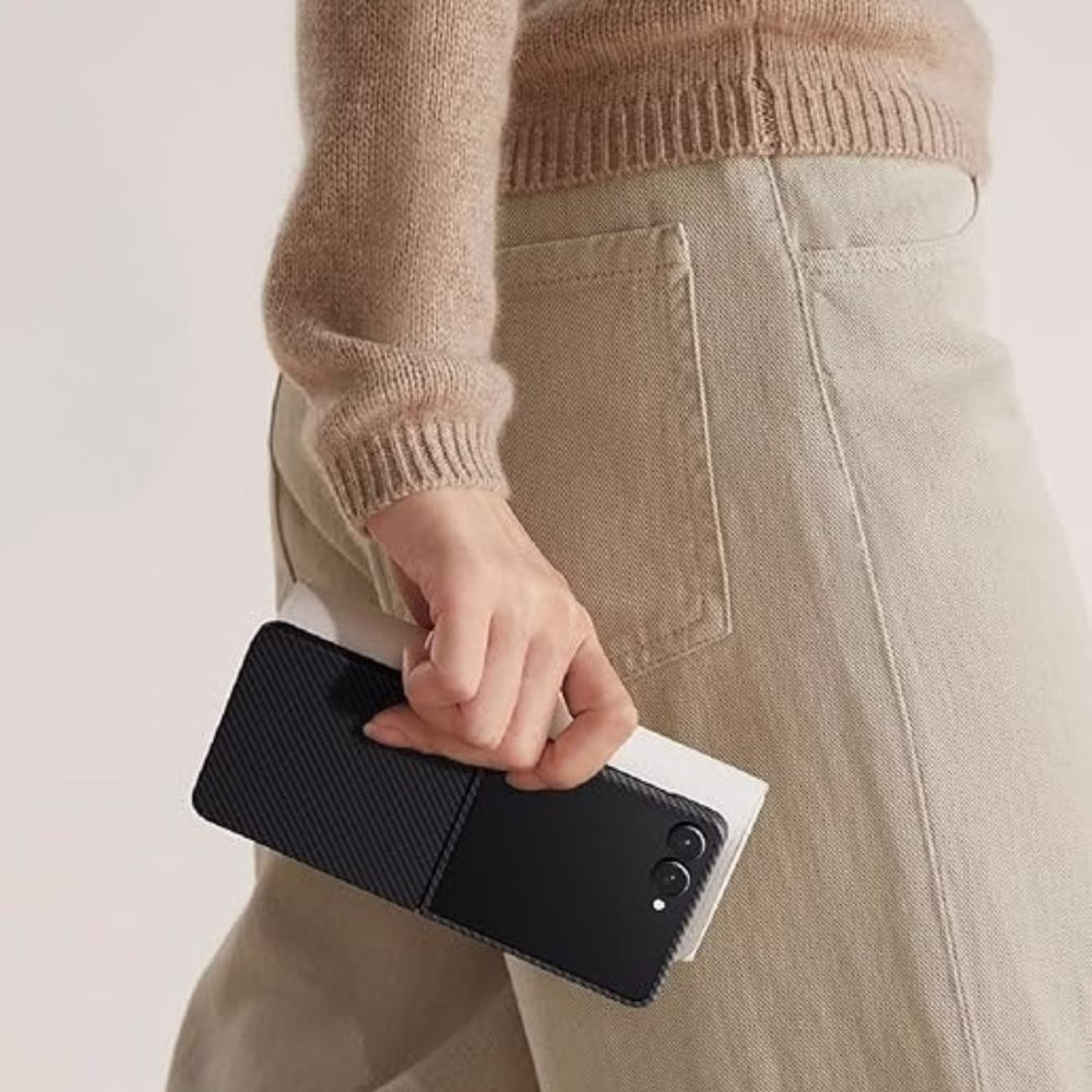 Чохол Pitaka Ultra-Slim Twill Black/Grey для Samsung Galaxy Z Flip 7 (FBFLIP7) - 1